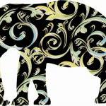 Black Elephant Decals with ..
