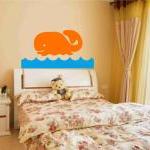 Cute Whale Decal Wall Stick..