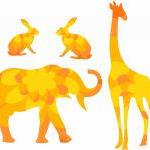 Elephant Giraffe Rabbits Se..