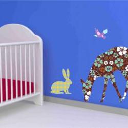 Deer, Rabbit and Squirrel Wall Decals Stickers