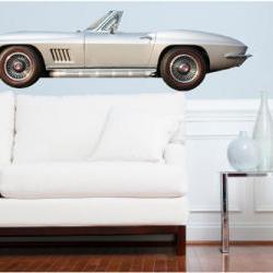 Classic Sports Car Wall Decal 1967 Corvette Sting Ray