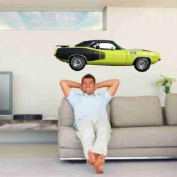 Muscle Car Wall Decal 1971 Plymouth Hemi Cuda