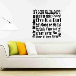 Australian Slangs and Expressions Wall Vinyl Decal